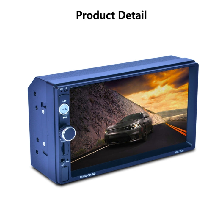 7157B 7 inch 1080P HD Touchscreen Double Din Stereo Car Receiver MP5 Player, Support Rear View & AM FM RDS & Bluetooth & U-disk TF Card