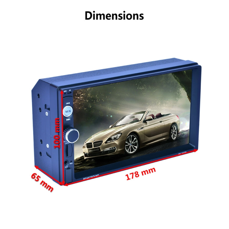 7157B 7 inch 1080P HD Touchscreen Double Din Stereo Car Receiver MP5 Player, Support Rear View & AM FM RDS & Bluetooth & U-disk TF Card