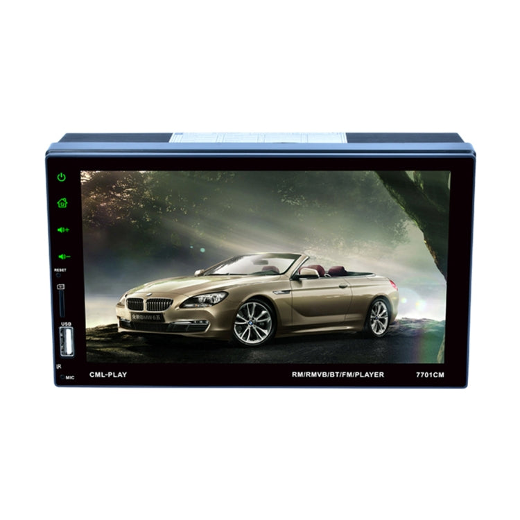 7701 7 inch 1080P HD Touchscreen Double Din Stereo Car Receiver MP5 Player, Link with Android Phone, Support Bluetooth / USB / TF / FM / Rear View / DVR In