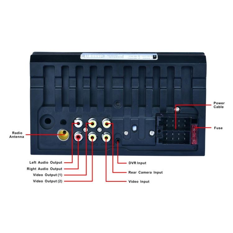 7701 7 inch 1080P HD Touchscreen Double Din Stereo Car Receiver MP5 Player, Link with Android Phone, Support Bluetooth / USB / TF / FM / Rear View / DVR In