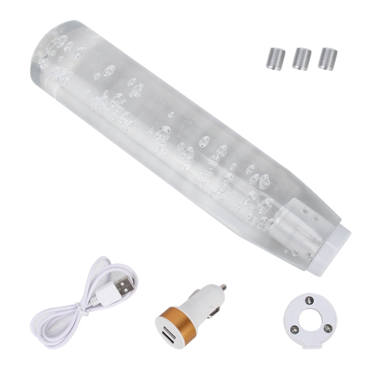 Universal Car Truck Transparent Bubble Colors LED Light Shift Knob Gear Lever Shifter, Length: 20cm