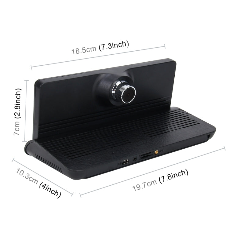 7 inch Car DVR Rearview Mirror Dual Camera WiFi GPS Driving Video Recorder Bluetooth Hands-free Car Dash Cam, 3G Version