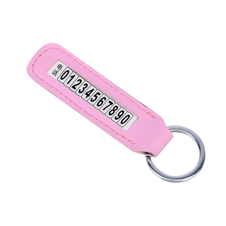 Anti-lost Phone Number Plate Car Keychain Pendant Auto Vehicle Phone Number Card