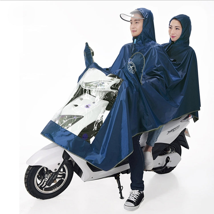 Universal Super Water-Resistant Dual Hooded Motorcycle Rain Poncho Coat Raincoat