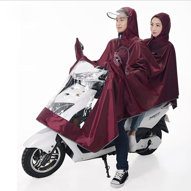 Universal Super Water-Resistant Dual Hooded Motorcycle Rain Poncho Coat Raincoat