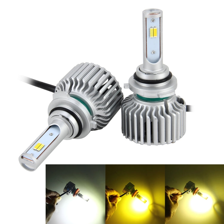 2 PCS 9006 26W 2250LM Car Headlight LED Auto Light Built-in CANBUS Function (White Light, Yellow Light, Warm White Light), DC 9-16V