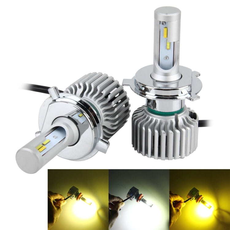 2 PCS H4 26W 2250LM Car Headlight LED Auto Light Built-in CANBUS Function (White Light, Yellow Light, Warm White Light), DC 9-16V