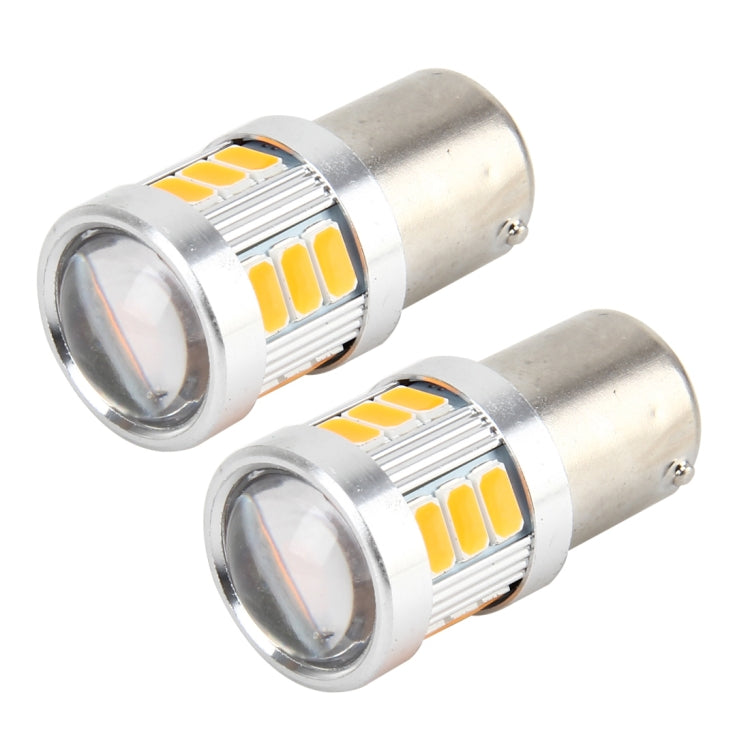 2 PCS 1156/Ba15s 4W 250 LM 6000K Car Auto Turn Light Backup Lights with 18LEDs SMD-5630 Lamps, DC 10-30V(Yellow Light)