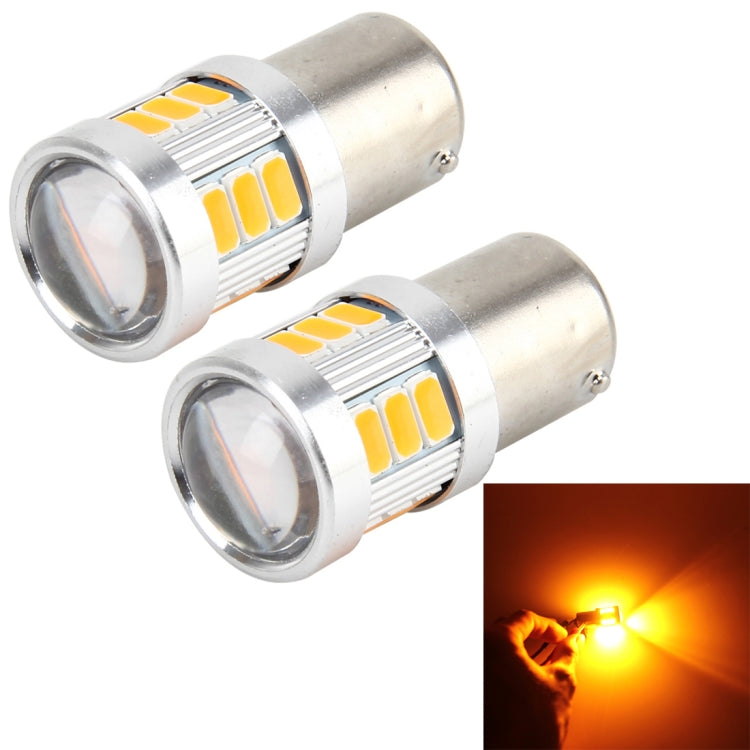 2 PCS 1156/Ba15s 4W 250 LM 6000K Car Auto Turn Light Backup Lights with 18LEDs SMD-5630 Lamps, DC 10-30V(Yellow Light)