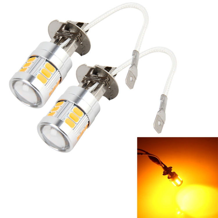 2 PCS H3 4W 250 LM 6000K Car Fog Lights with 18 LEDs SMD-5630 Lamps, DC 10-30V(Yellow Light)