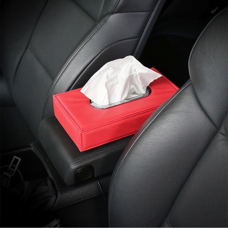 Universal Car Facial Tissue Box Case Holder Metal Frame Tissue Box Fashion and Simple Paper Napkin Bag