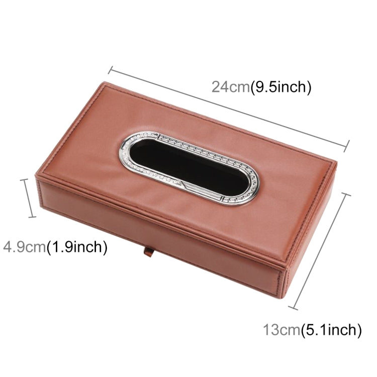 Universal Car Facial Tissue Box Case Holder Metal Frame Tissue Box Fashion and Simple Paper Napkin Bag