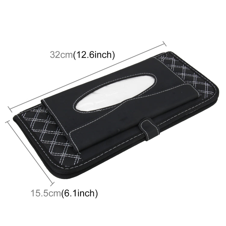 Universal Folding CD Folder Car Facial Tissue Box 2 in 1 Fashion and Simple Paper Napkin Bag Car Sun Visor Auto CD Card Holder Tissue Napkin Box with Napkin