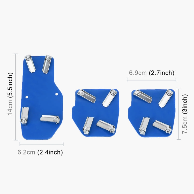 CS-321 3 in 1 Non-Slip Manual Car Truck Pedals Foot Brake Pad Cover Set