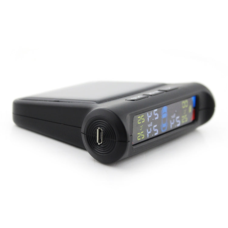 PZ802-E Solar Powered Video TPMS External Tire Pressure Monitor with LCD Color Display Screen