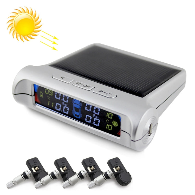 PZ802-I Solar Powered Video TPMS Internal Tire Pressure Monitor with LCD Color Display Screen