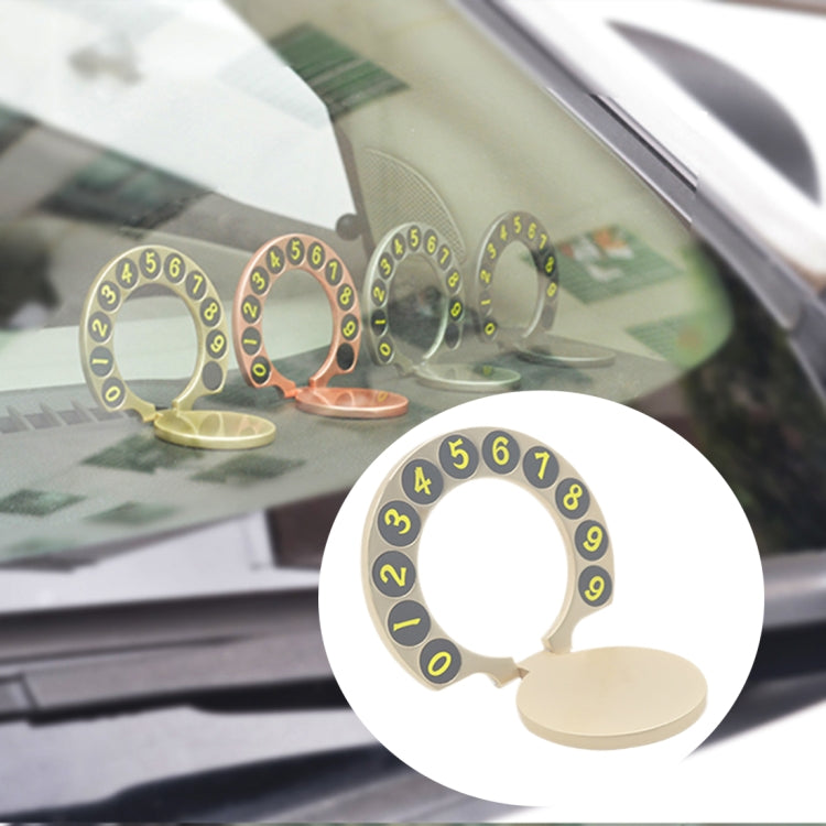 Alloy Mini Design Hidden Number Temporary Parking Number Card
