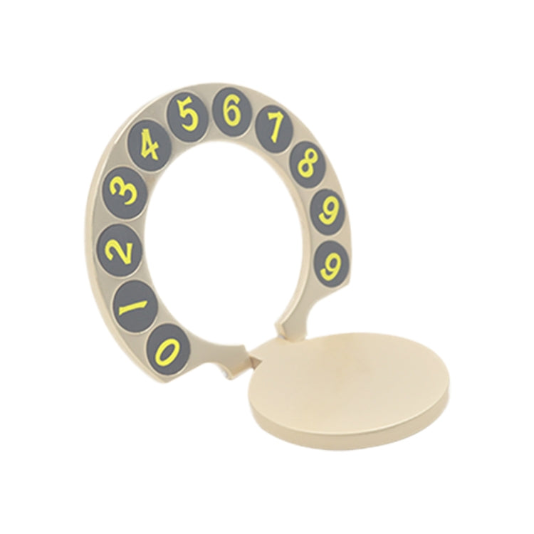 Alloy Mini Design Hidden Number Temporary Parking Number Card