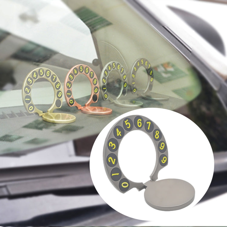 Alloy Mini Design Hidden Number Temporary Parking Number Card