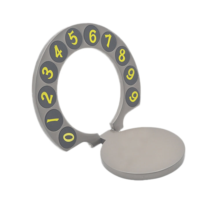 Alloy Mini Design Hidden Number Temporary Parking Number Card