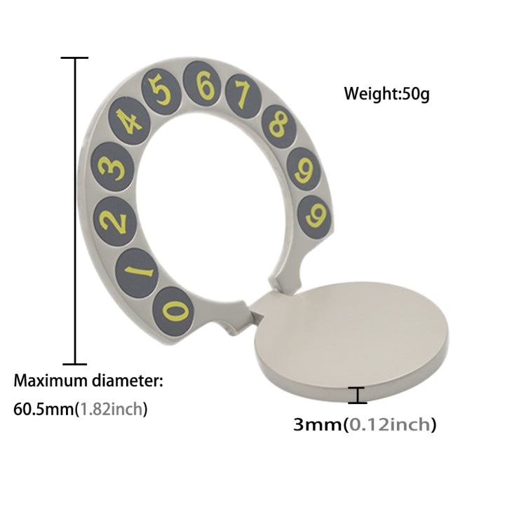 Alloy Mini Design Hidden Number Temporary Parking Number Card