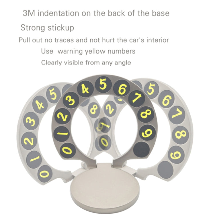 Alloy Mini Design Hidden Number Temporary Parking Number Card