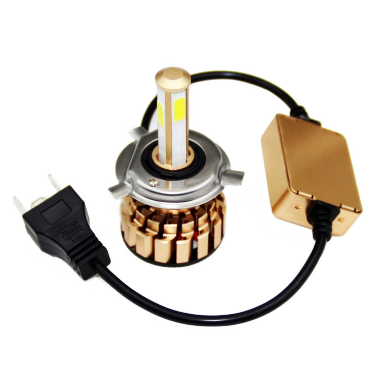 2 PCS Auto Car H4/9003/HB2 30W 2400LM 6000K Pure White COB LED Headlight Bulbs Conversion Kit, DC 9-36V