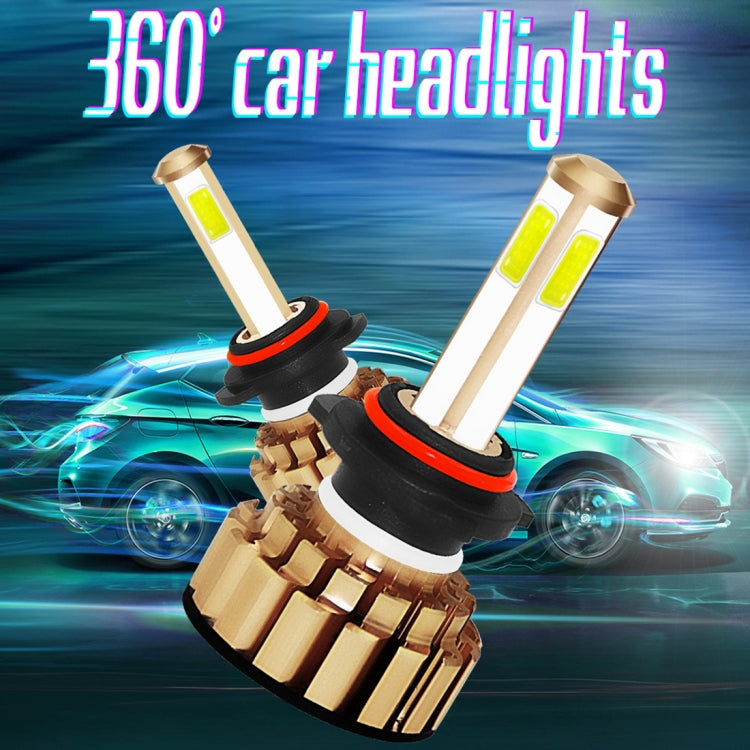 2 PCS Auto Car HB4/9006 28W 2200LM 6000K Pure White COB LED Headlight Bulbs Conversion Kit, DC 9-36V