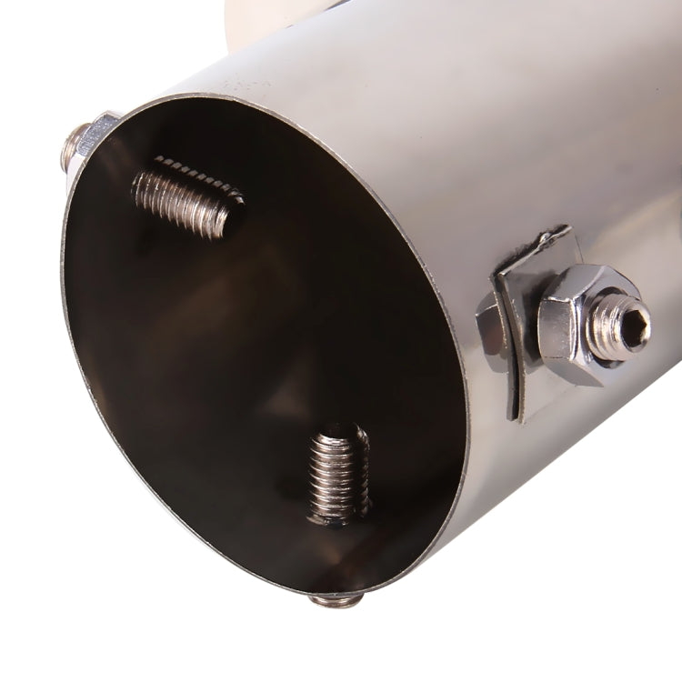 Universal Car Styling Stainless Steel Curved Double Outlets Exhaust Tail Muffler Tip Pipe