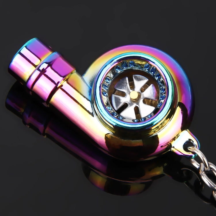 Colorful Car Turbocharger Shaped Pendant Zinc Alloy Keychain Keyring
