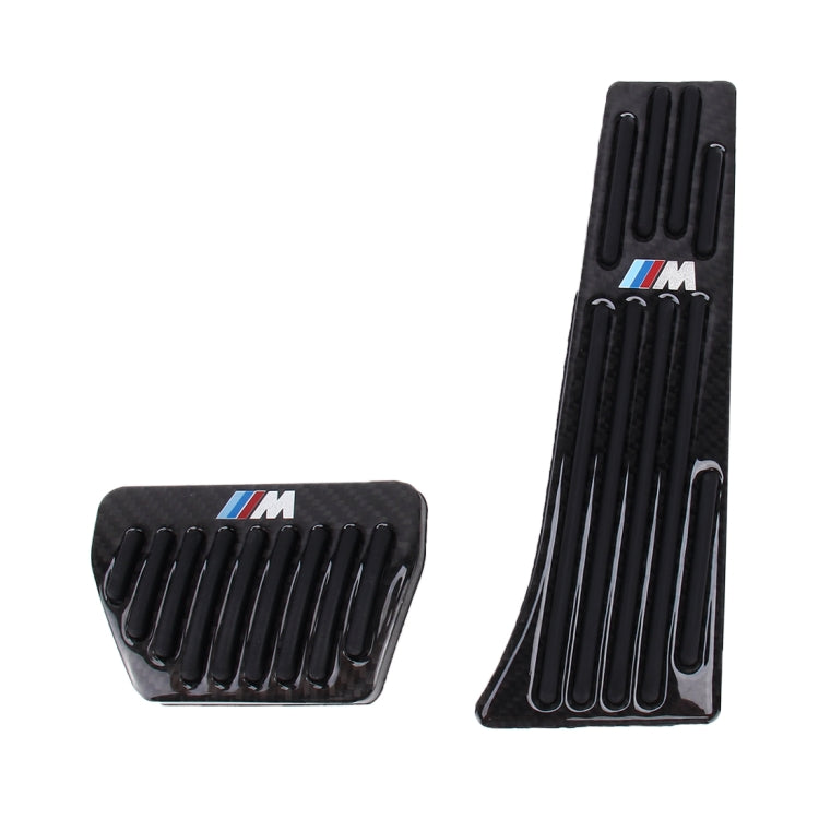2 in 1 Non-Slip Carbon Fiber Manual Car Truck Foot Pedals Brake Gas Fuel Pad Cover Kit for BMW