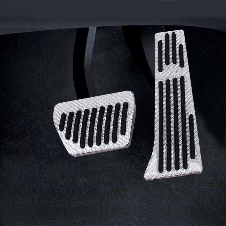 2 in 1 Non-Slip Carbon Fiber Manual Car Truck Foot Pedals Brake Gas Fuel Pad Cover Kit for BMW