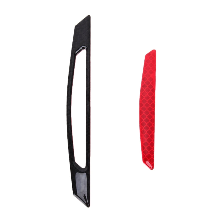 4 PCS Carbon Fiber Car Auto Side Door Edge Guard Protection Trims Reflective Stickers