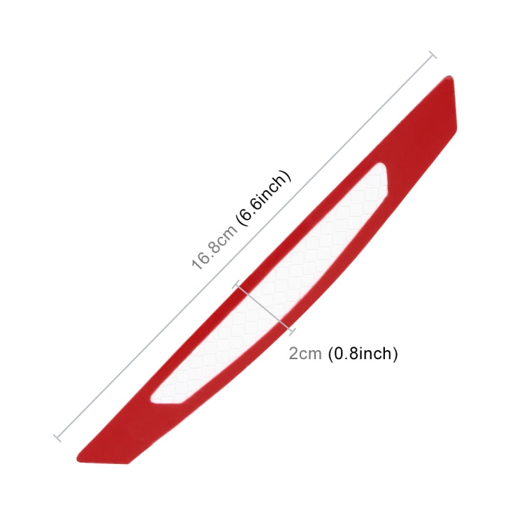 4 PCS Carbon Fiber Car Auto Side Door Edge Guard Protection Trims Reflective Stickers