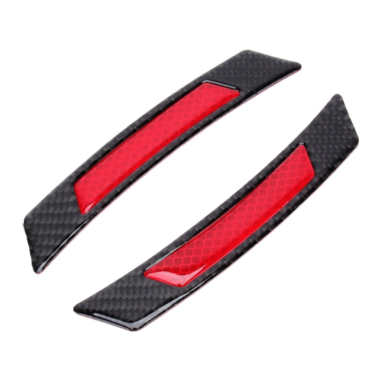 2 PCS Carbon Fiber Reflective Car Fender Flare Wheel Brow Warning Strip Stickers