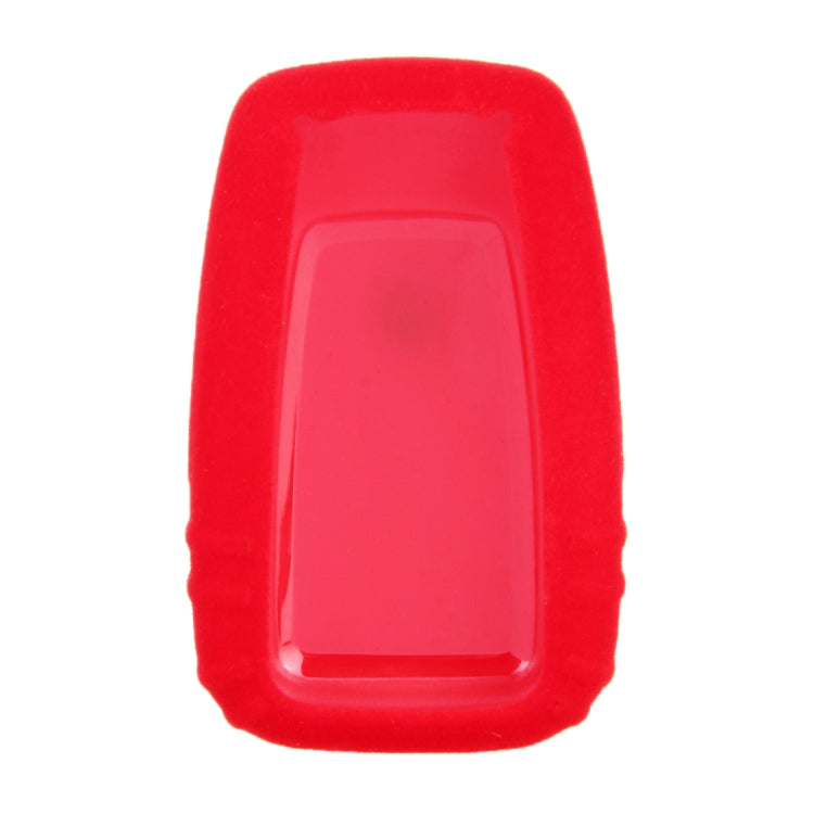 Car Remote Key Holder Flannel TPU Protective Case for Toyota 2018 Camry, Prado(Red)
