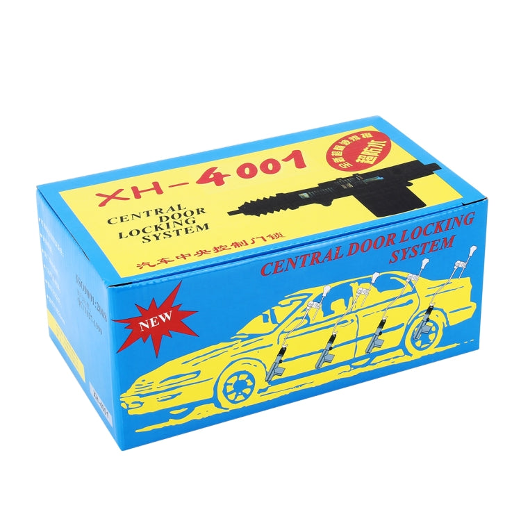 Car Security Waterproof Alarm & Keyless Entry Locking System with 4 Car Power Door Lock Actuator Motors