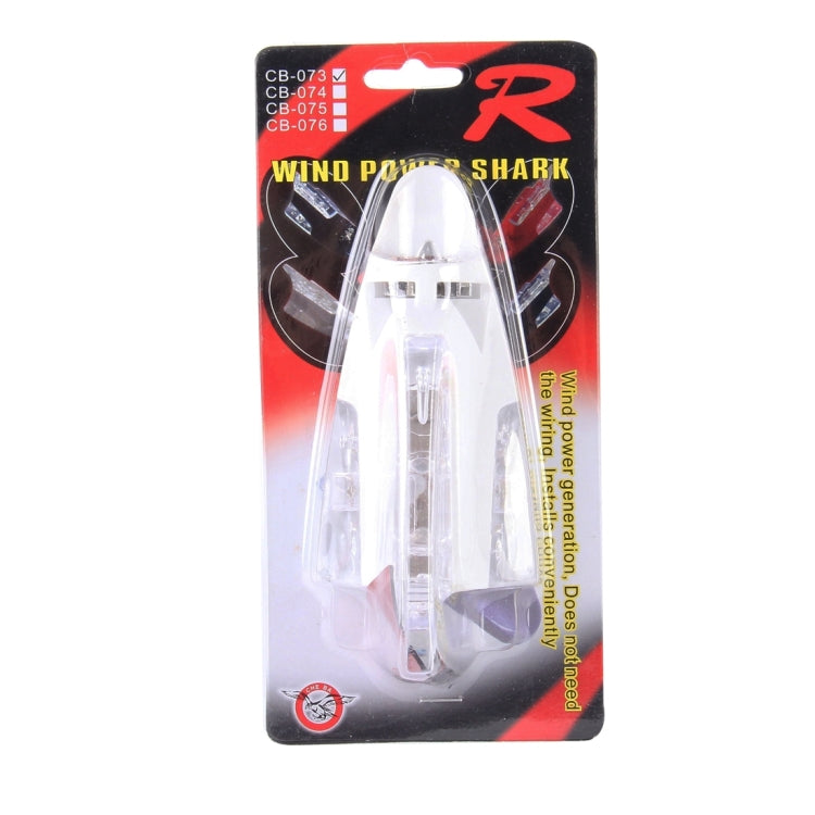 CB-073 Colorful Warning Light Wind Power Shark Fin Antenna Car Decoration