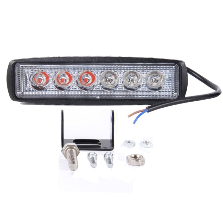 18W 6 Wafers Red Light + Blue Light Flashing Strobe Light Warning Light Working Light, DC 10-30V