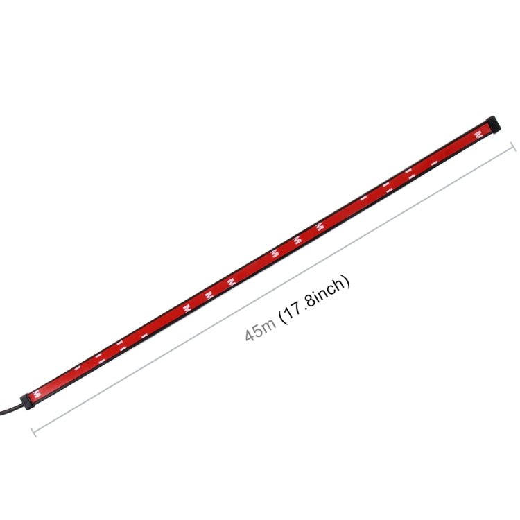 45cm 12W 3014-SMD LED 720LM Car Bulb Turn Signal Auto Reverse Lamp Daytime Running Light Source (White Light+Yellow Light)