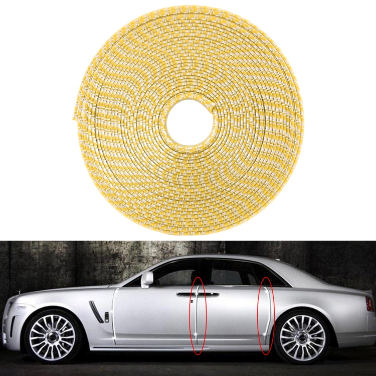 8m Universal DIY Carbon Fiber Rubber Auto Car Door Edge Seal Scratch Protector Decorative Strip