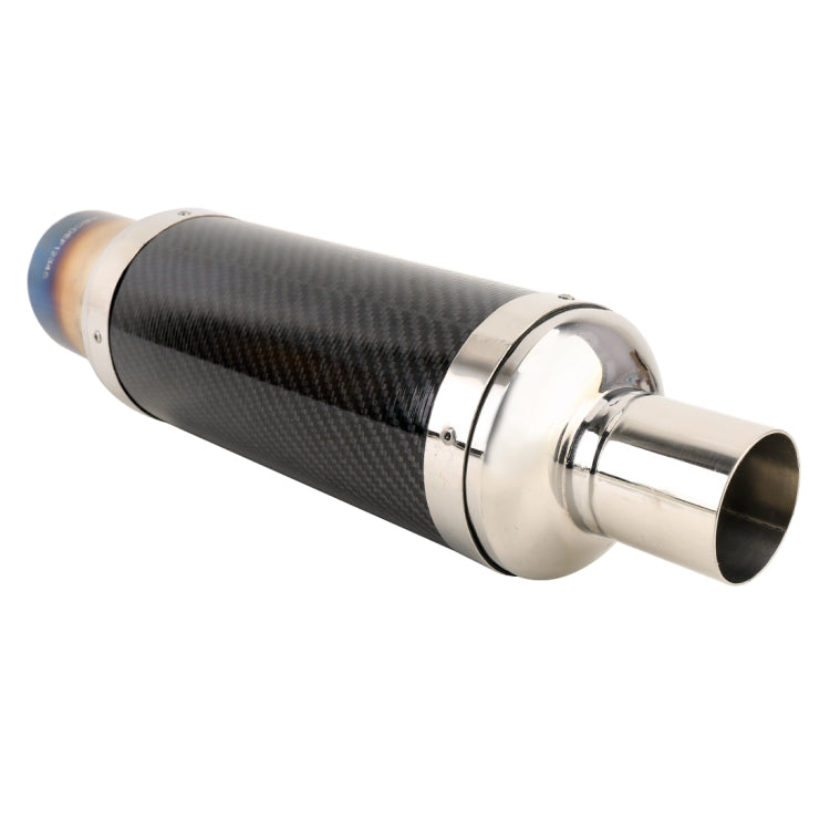 Universal Motorcycle Carbon Fiber Stainless Steel Exhaust Pipe Muffler, Connector Inside Diameter: 4.8cm