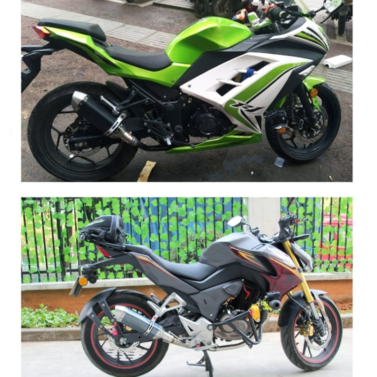 Universal Motorcycle Carbon Fiber Stainless Steel Exhaust Pipe Muffler, Connector Inside Diameter: 4.8cm