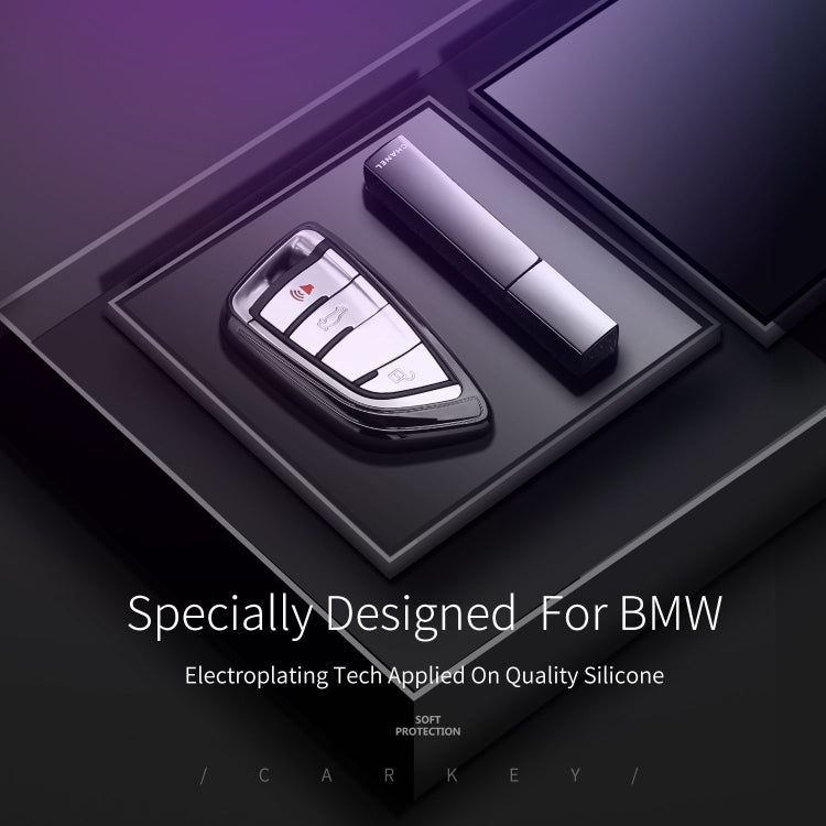 DUX DUCIS Quality TPU Electroplating Tech Applied for BMW Key Sets The New 5 Series 7 Blade Car Keys Package 530 lix5x6x1 Key Shell