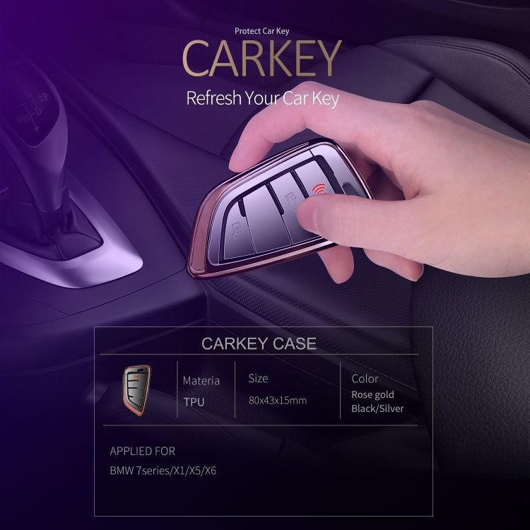 DUX DUCIS Quality TPU Electroplating Tech Applied for BMW Key Sets The New 5 Series 7 Blade Car Keys Package 530 lix5x6x1 Key Shell