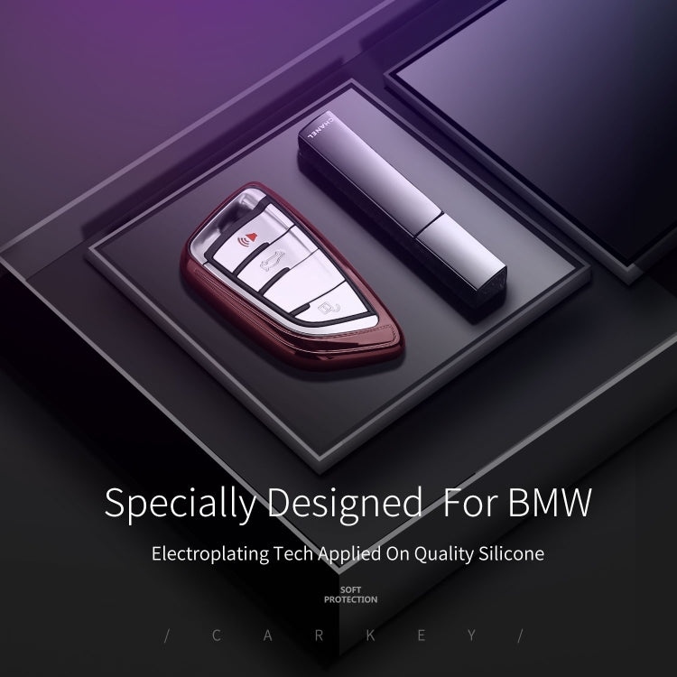 DUX DUCIS Quality TPU Electroplating Tech Applied for BMW Key Sets The New 5 Series 7 Blade Car Keys Package 530 lix5x6x1 Key Shell