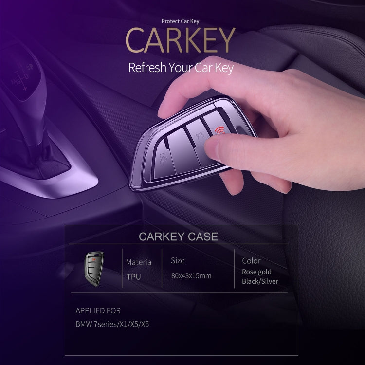 DUX DUCIS Quality TPU Electroplating Tech Applied for BMW Key Sets The New 5 Series 7 Blade Car Keys Package 530 lix5x6x1 Key Shell