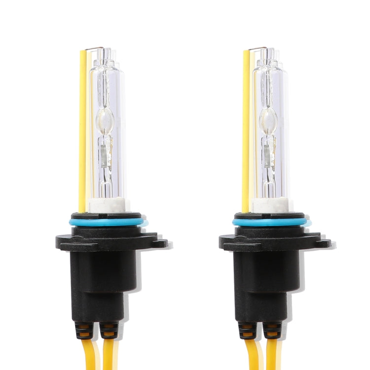 2 PCS 9005 55W 2500LM 5500K White Light HID Conversion Kit LED Car Headlight Lamp Fog Light, Yellow Shell, AC 12V