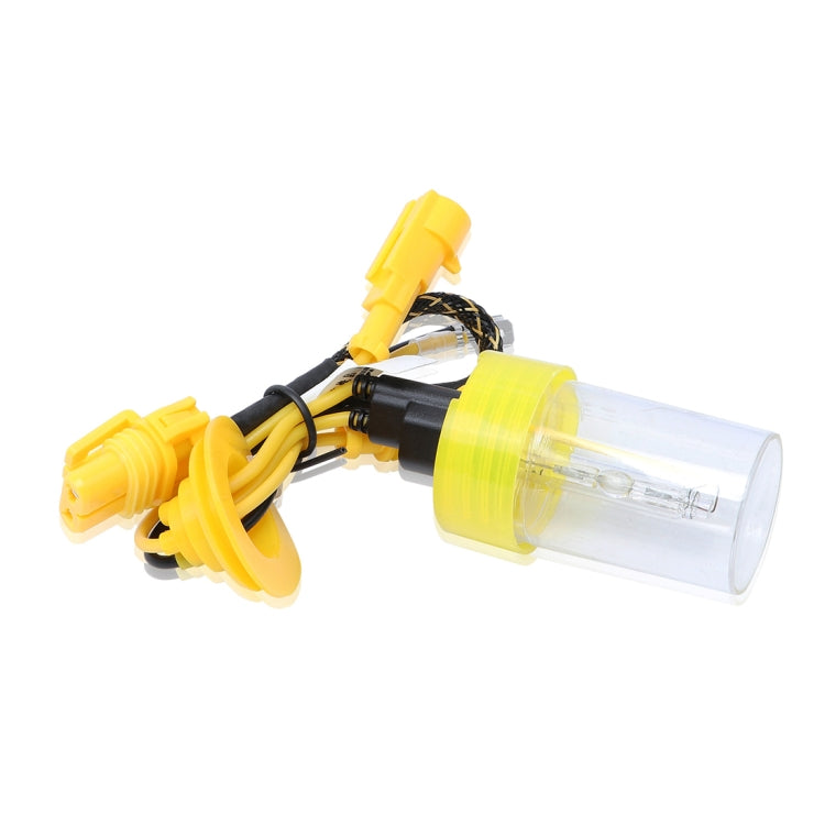 2 PCS H1 55W 2500LM 5500K White Light HID Conversion Kit LED Car Headlight Lamp Fog Light, Yellow Shell, AC 12V