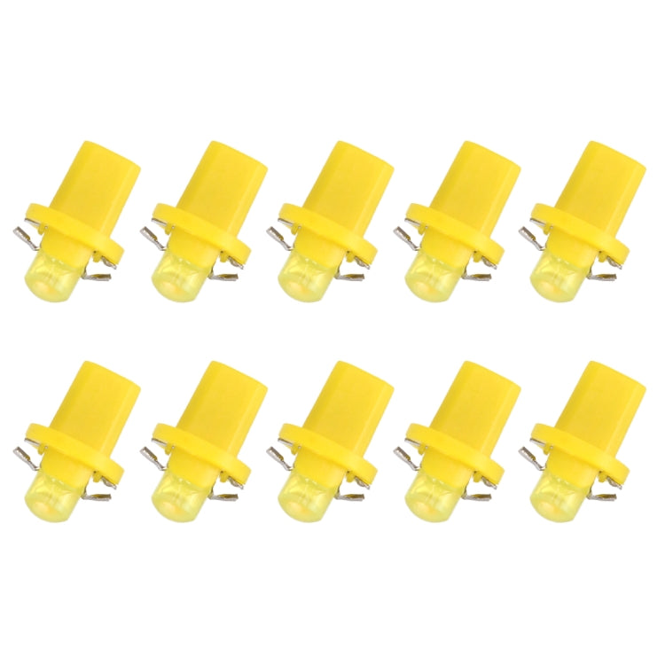 10 PCS 0.4W B8.5 Wedge Instrument Panel COB LED Light Dashboard Gauge Cluster Indicator Lamp Bulb
